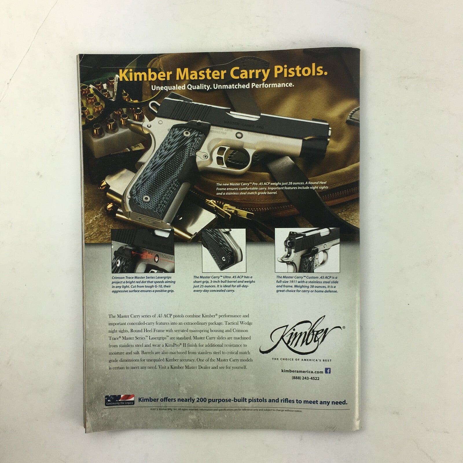 December 2014 Guns Magazine Kimber Laser Dup Solo Carry DC 9mm 6.8 Scpii AR