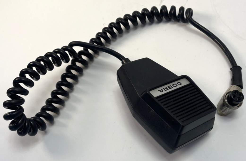 Vintage Cobra Handheld CB Radio Mic Microphone 4 Pin Female 90 Degree Connection