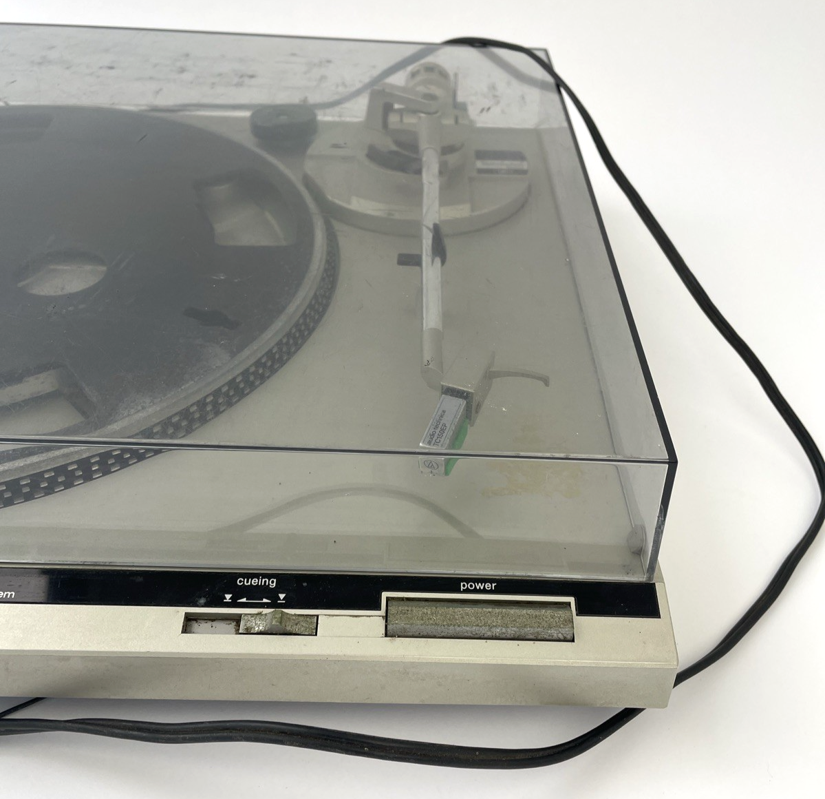 Technics SL-B100 Turntable w Audio Technica TC150EP Stylus For Parts or Repair