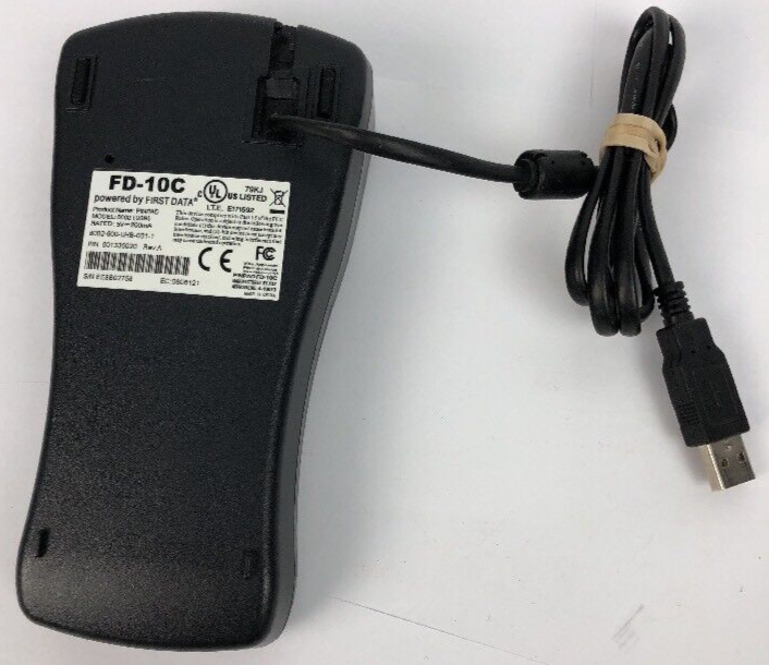 FD-10C Powered By First Data Pin Pad Card Reader Model 8002 USB - VGC LOOK