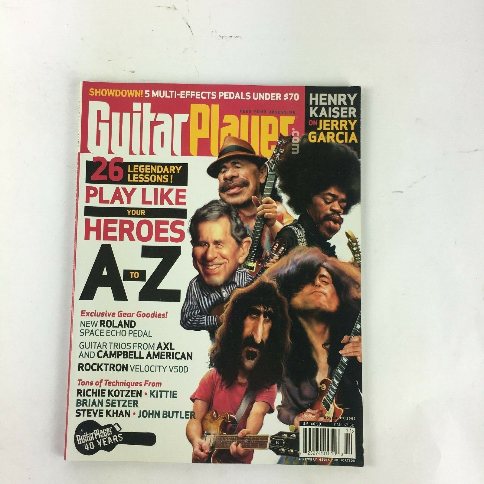 November 2007 Guitar Player Magazine Play Like Your Heros A to Z Henry Kaiser