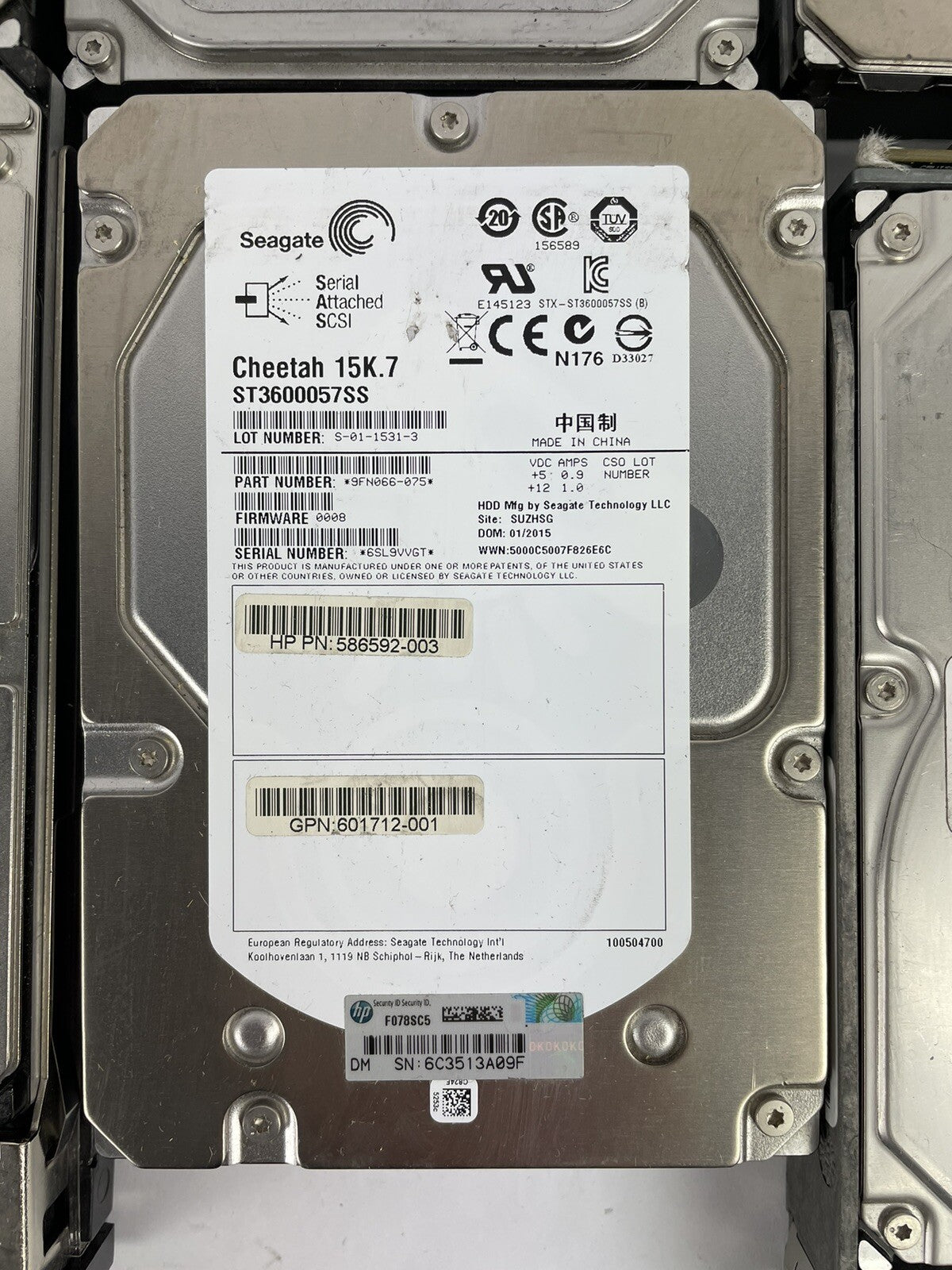 LOT OF 6 - Assorted Seagate  Hard Drives - 3.5" HDD - Cheetah - Barracuda