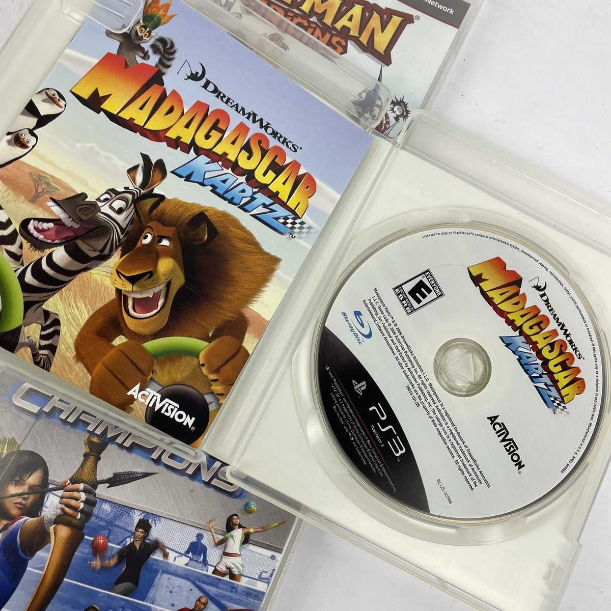3 x PS3 PlayStation 3 - Madagascar KARTZ - RAYMAN Origins - Sports Champions VGC