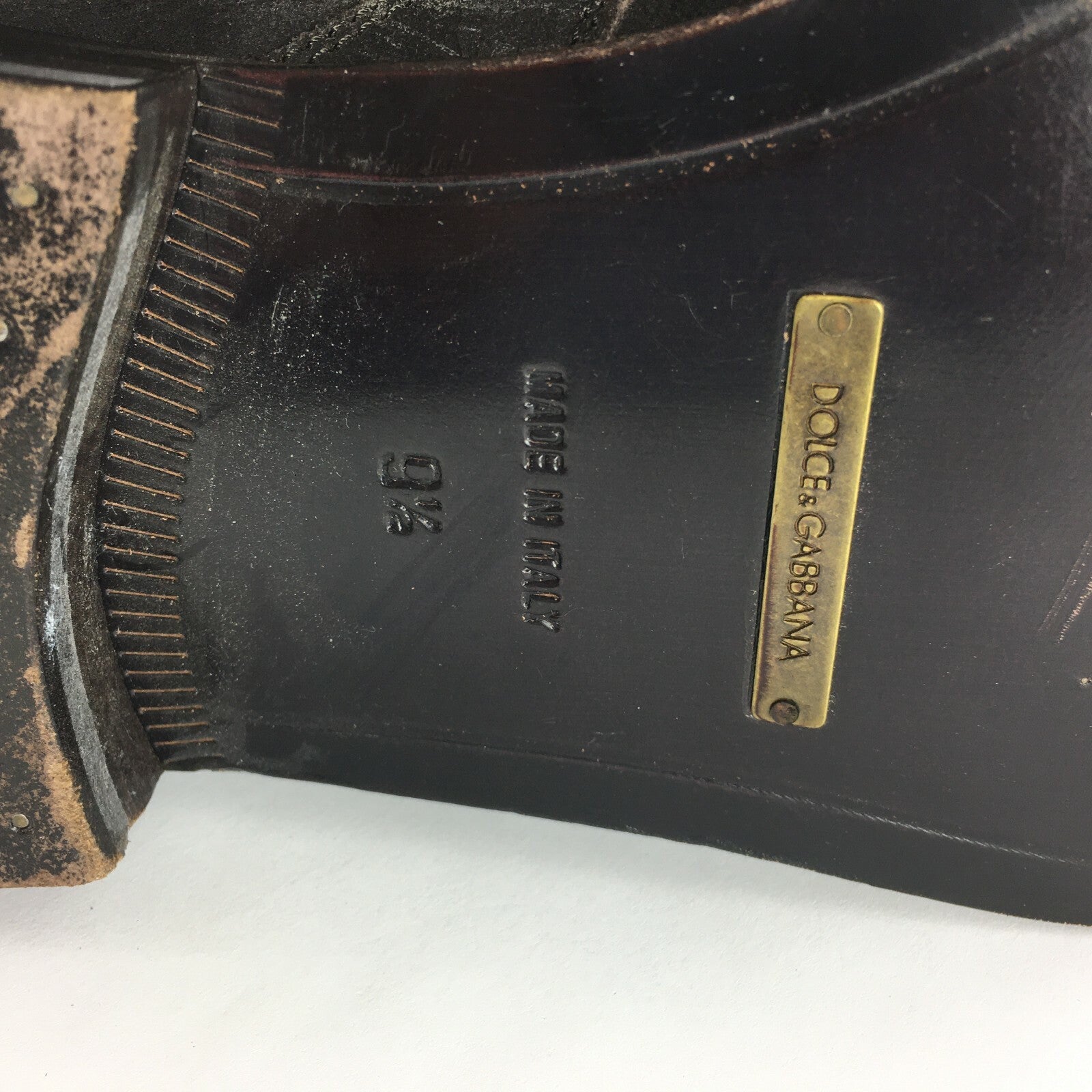 Genuine Dolce Gabbana Stylish Chelsea Style Brown Shoes for Men Size 9 1⁄2