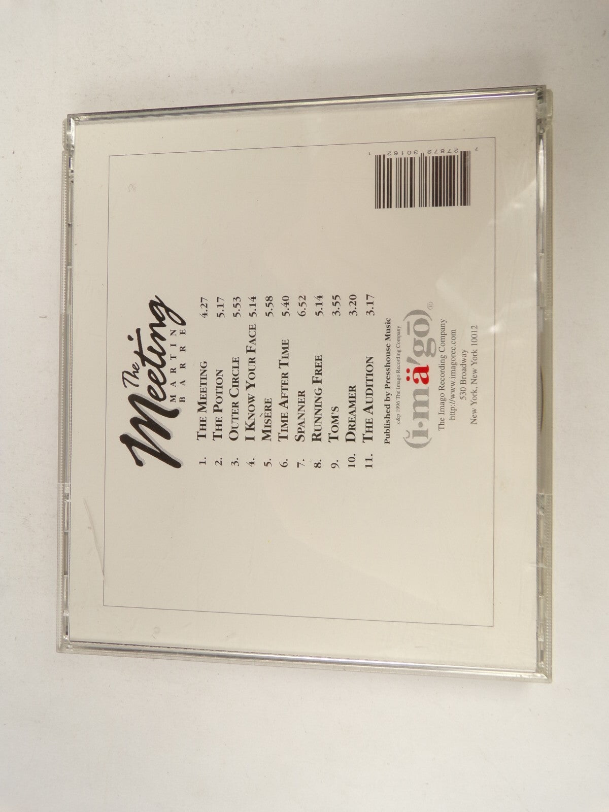 The Meeting Martin Barre The Meeting The Potion Misere Spanner Dreamer CD#45