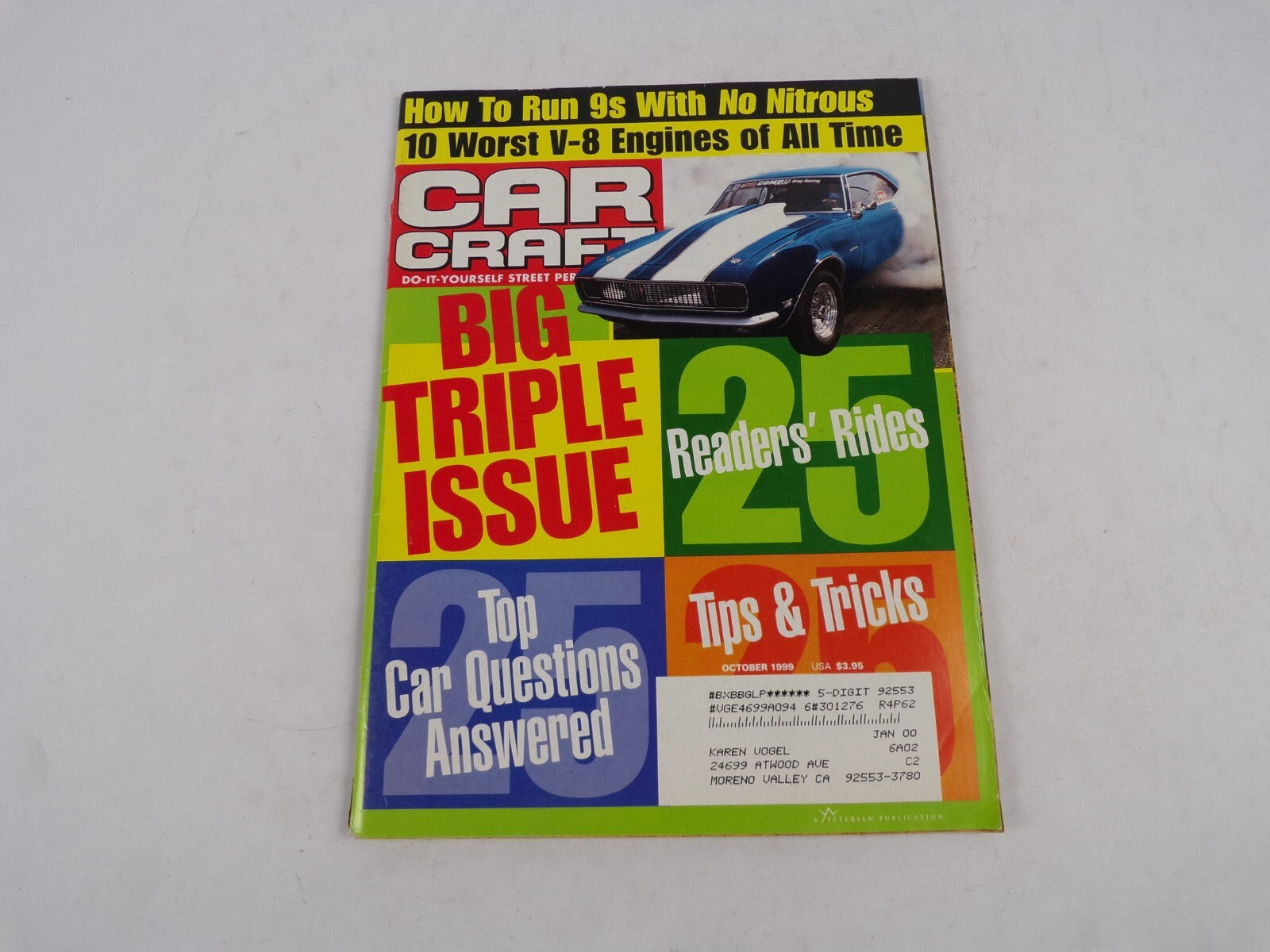 October 1999 Car Craft Big Triple Issue Top Car Questions Answered