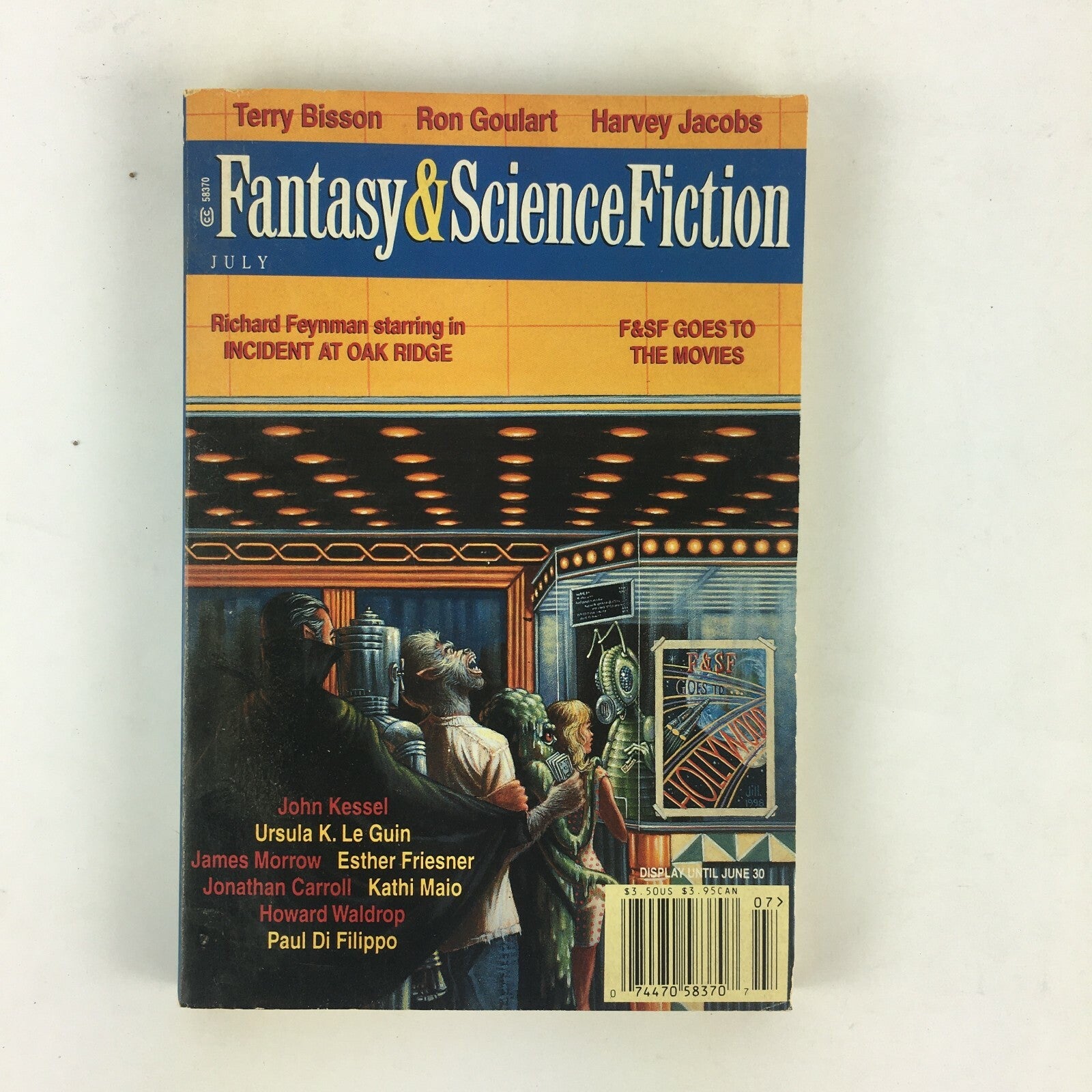 July Fantasy & Science Fiction Terry BissonRon Goulart Harvey Jacobs John Kessel
