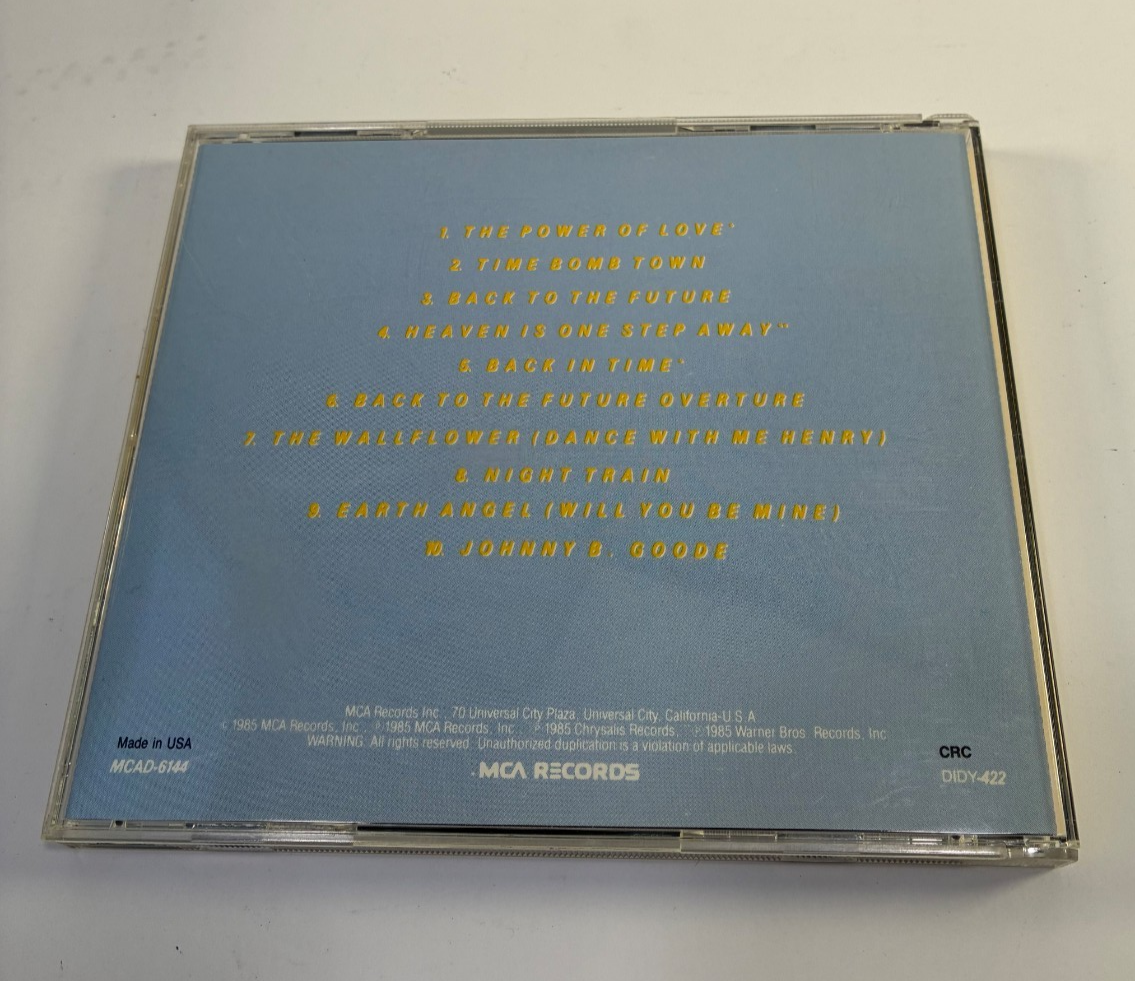 Various Artists Back to the Future Soundtrack MCA Records CD 1985
