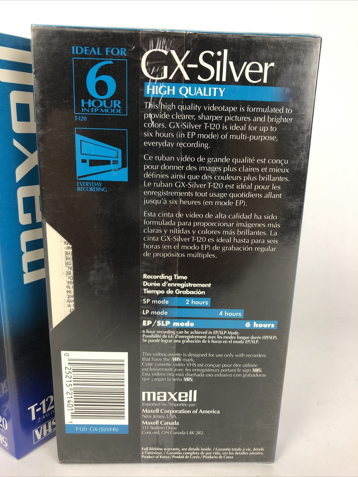 3 Maxell T-120 Blank VHS VCR Premium Grade Video Tapes 6 Hrs NEW Sealed ..
