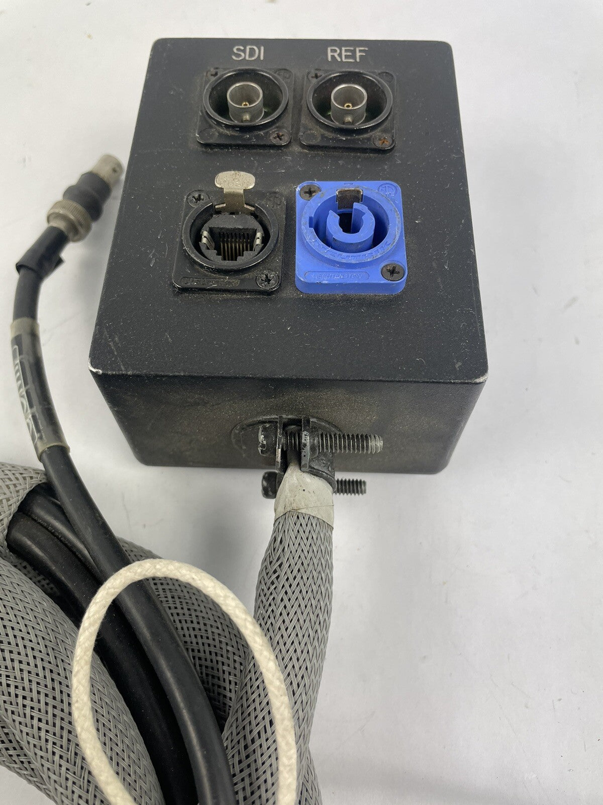 Breakout box Audio Snake 4 inputs Neutrik powerCON 20A EtherCon RJ45 BNC chassis