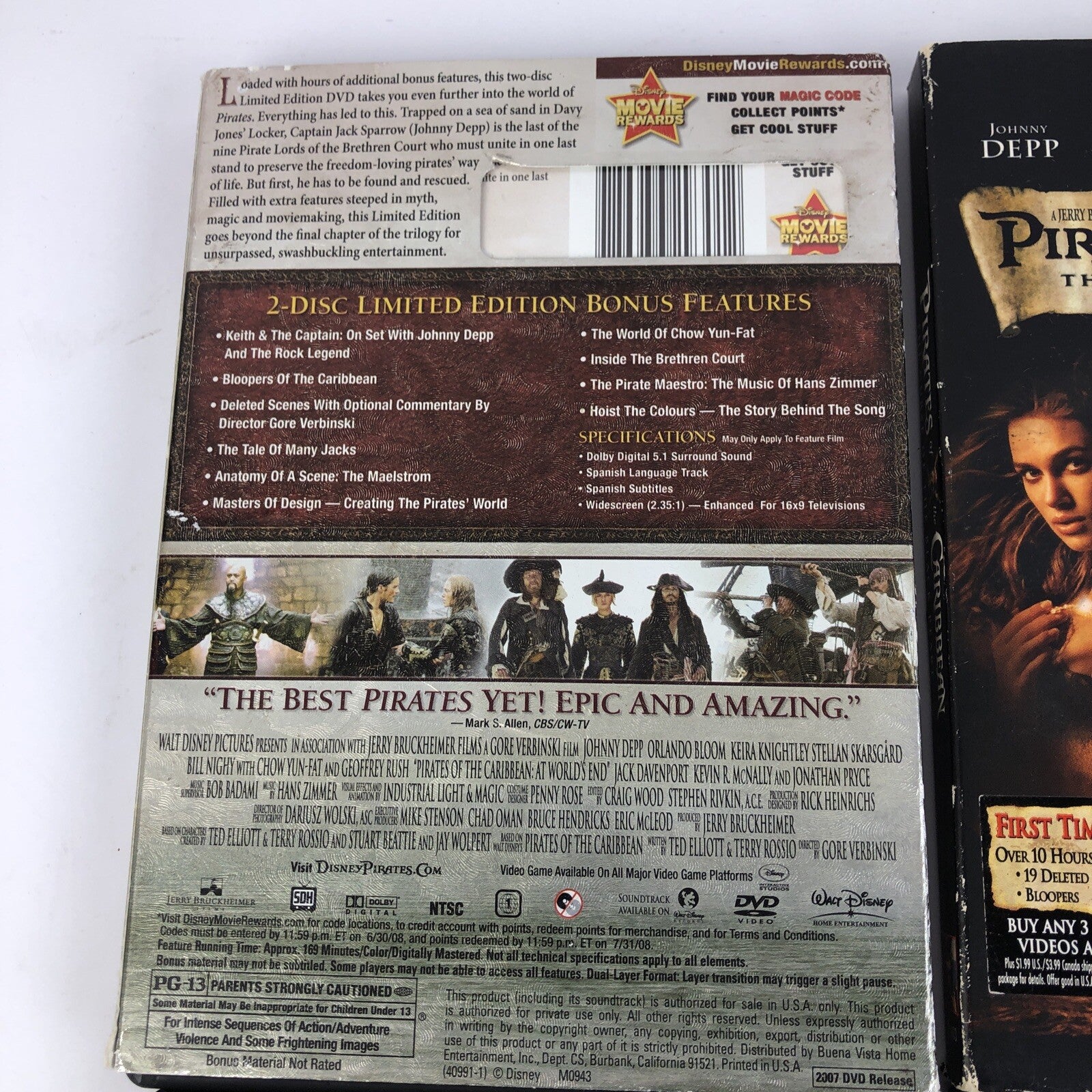 Fantasy DVD Lot Of 4 NARNIA The Lord of the Rings - 2 x Pirates of the Caribbean