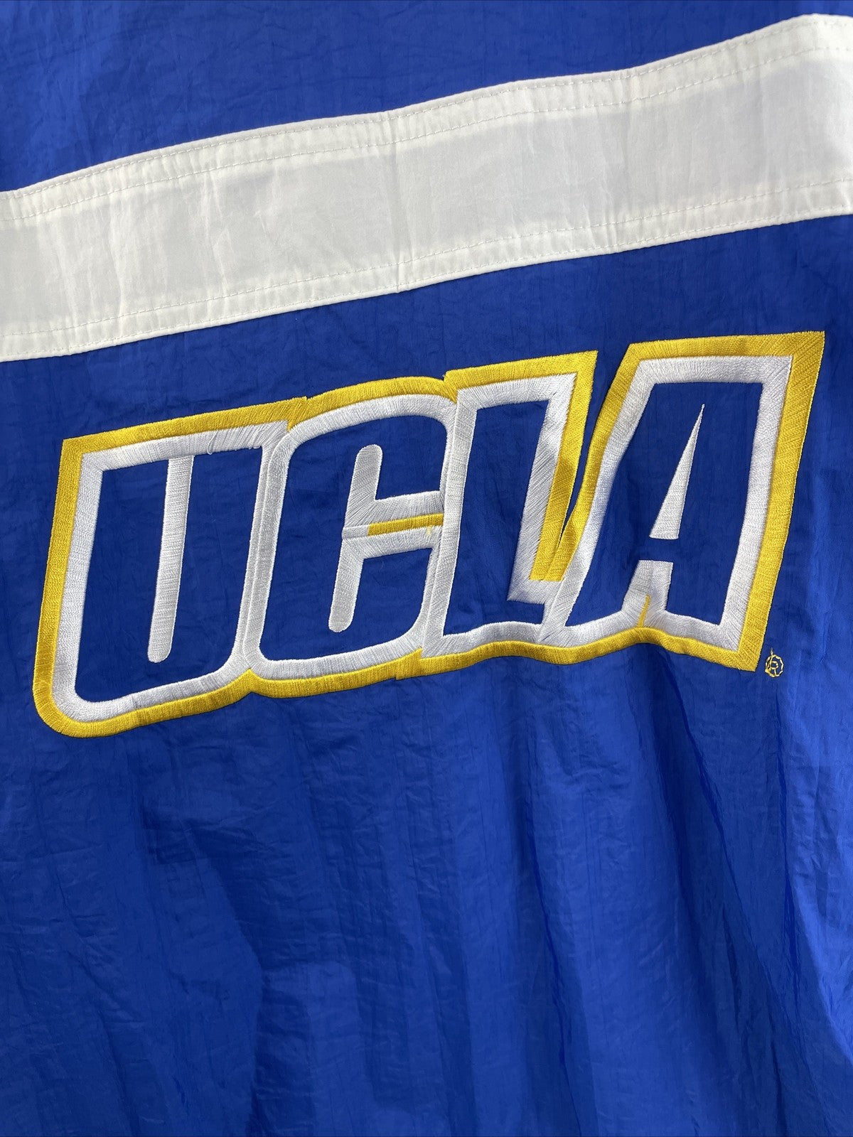Vintage Reebok UCLA Bruins Nylon Full Zip Windbreaker Jacket Men's Large Blue