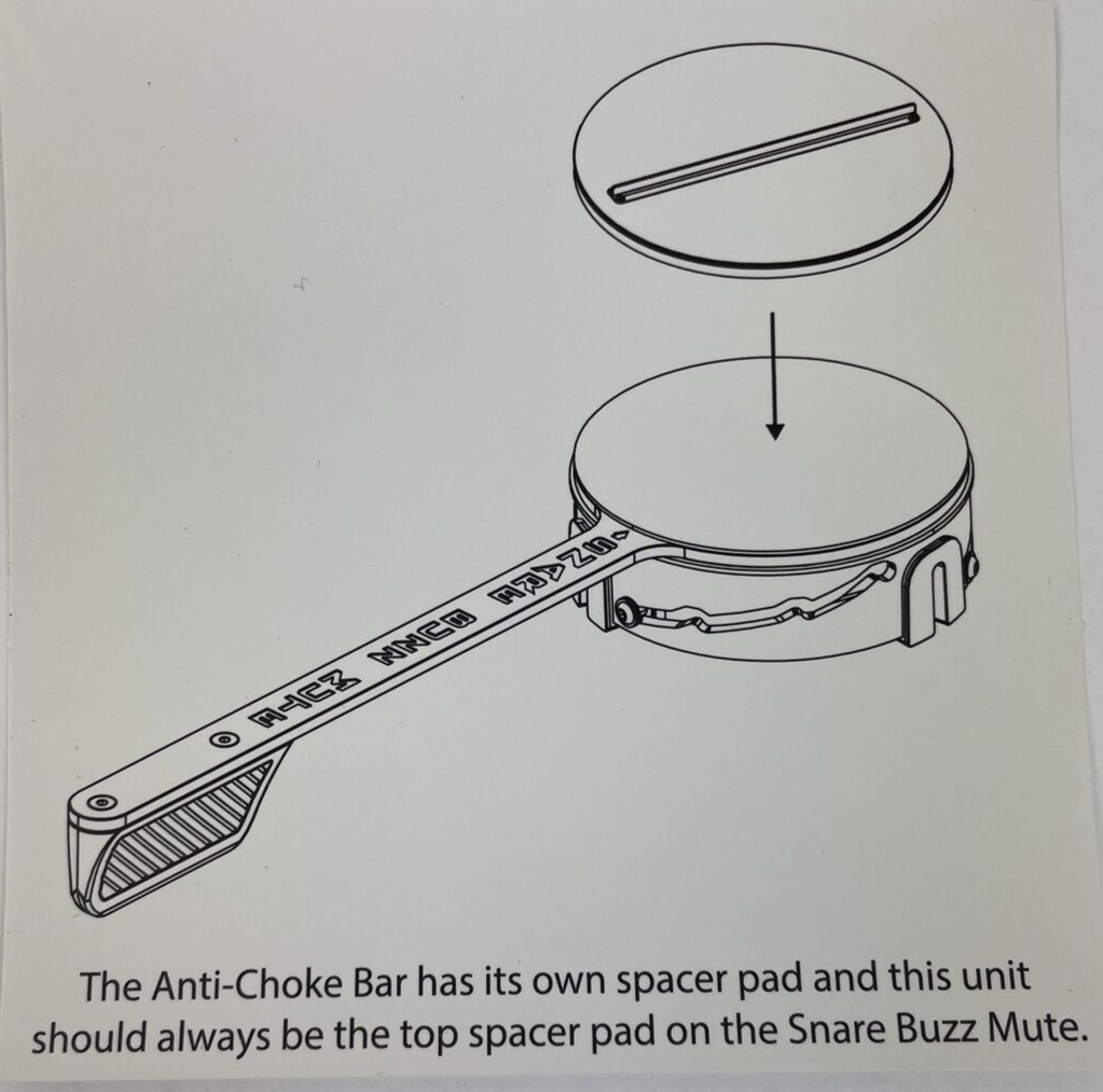 Snare Buzz Mute Kit - Snare Drum Accessory with SBM Anti-Choke Bar - Brand New