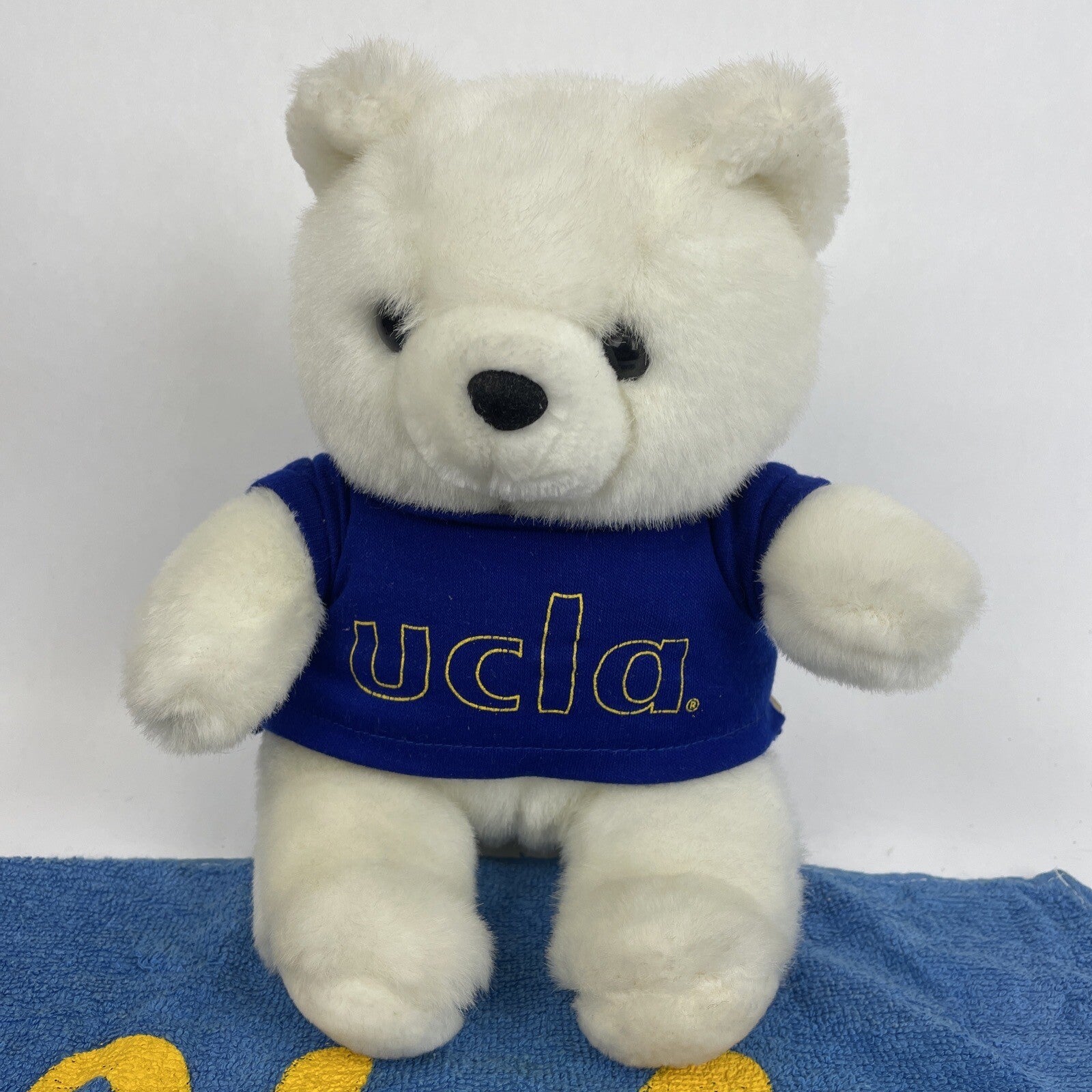UCLA Teddy Bear Plush Mini Stuffed Animal 10" U C L A RARE College + Rally Towel