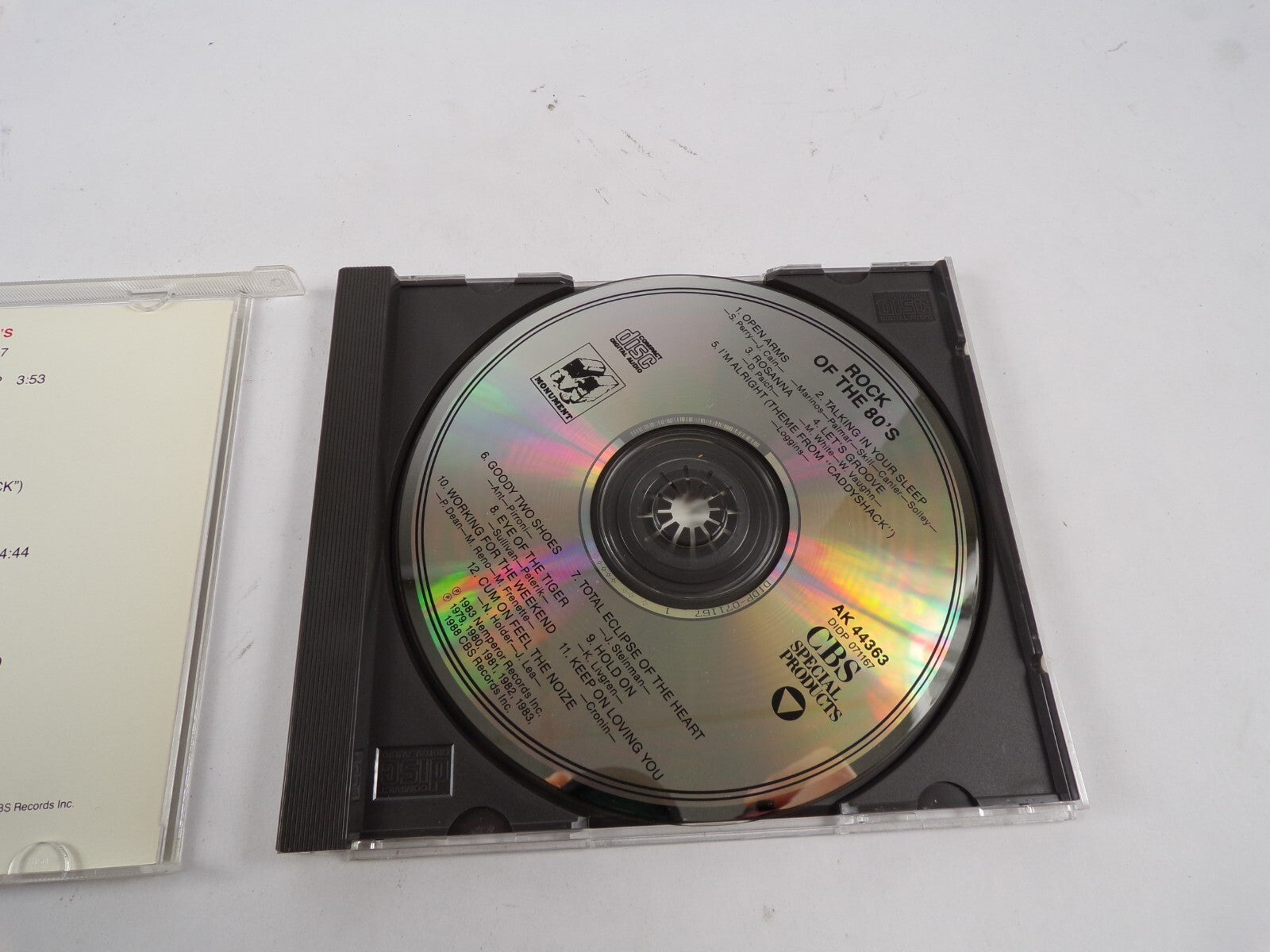 Rocks of the 80's Open Arms Journey Rosanna Toto Let's Groove Bonnie Tyler CD#48