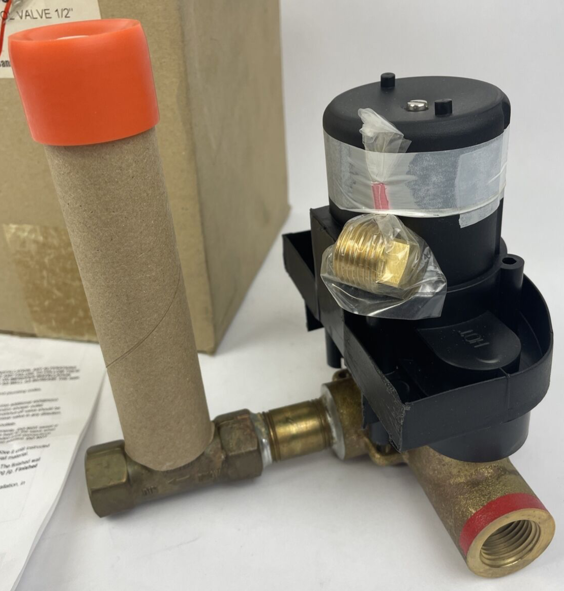 RUBINET Faucet Co.  Rough Temp Control Valve 1/2" Thermostatic Mixer w Vol. Cont