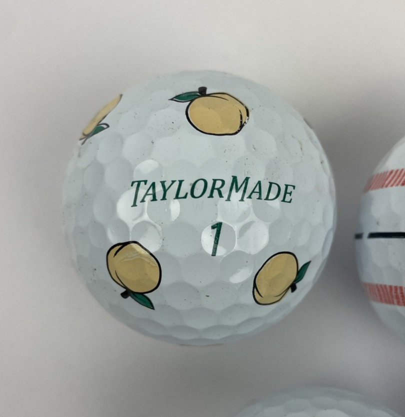 7 TaylorMade TP5x golf balls Oracle Red Bull Shaka Peach Bacon Eggs Palm Shark 