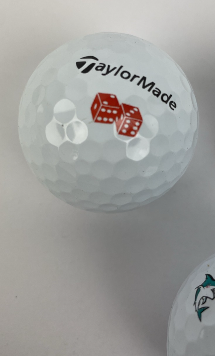 7 Taylormade TP5x Oracle Redbull SHAKA PEACH Bacon And Eggs Palm Shark Golf Ball