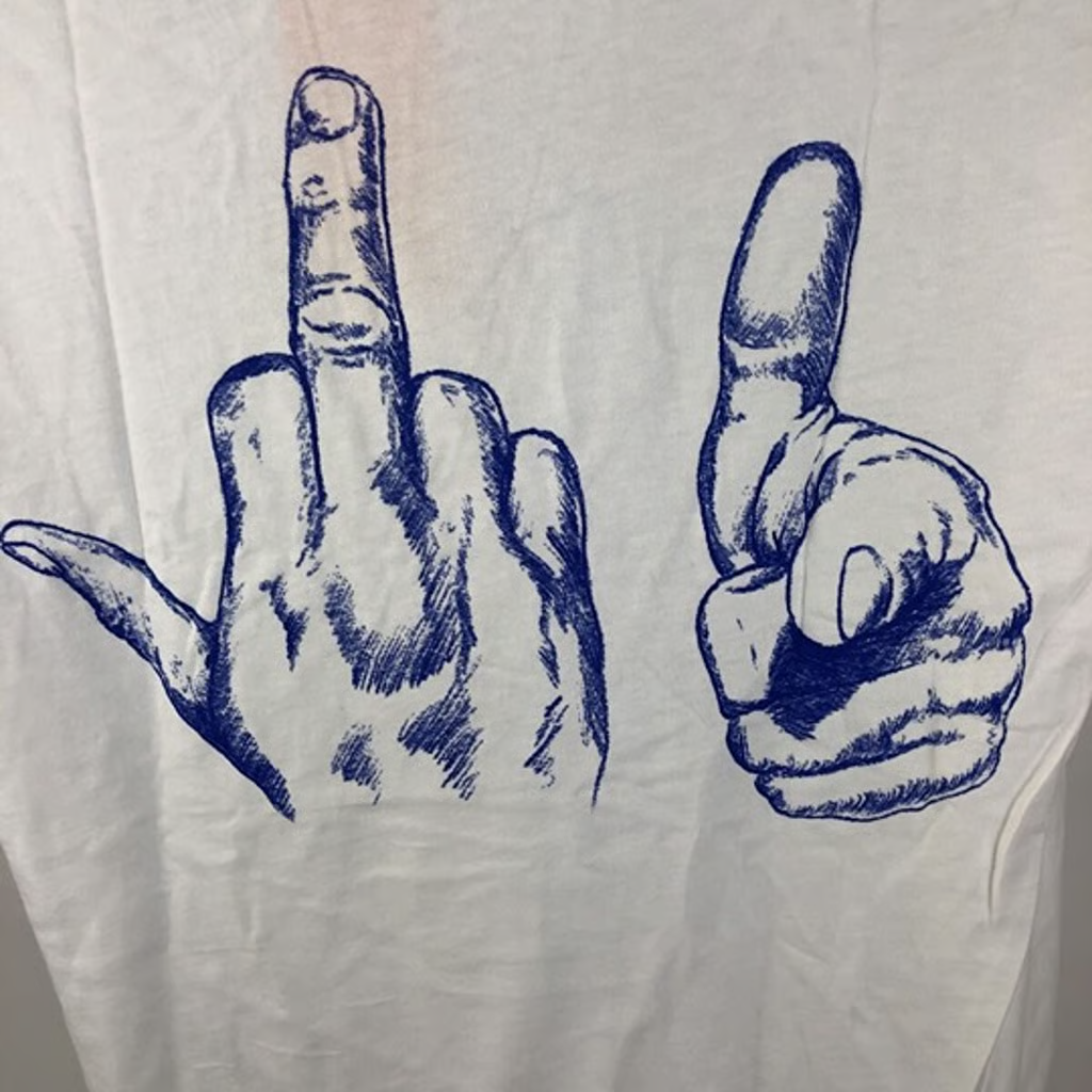Nelk boys Full Send " Steve Will Do It " F. U. Tee T-shirt size Medium White