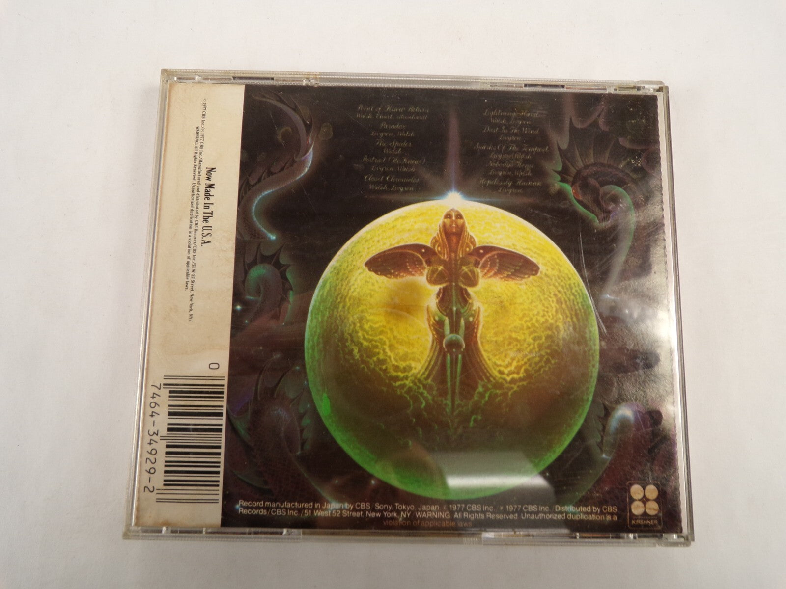 Kansas Point Of Knoew Retorn Paradox The Spider Portrait CD#54