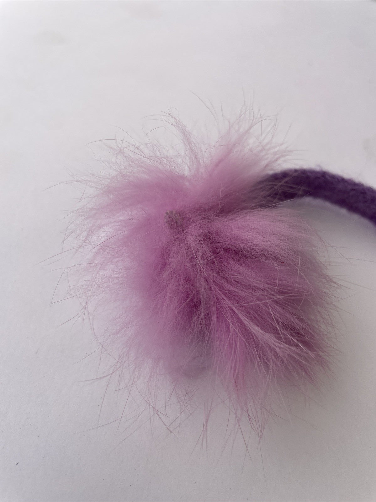 OEM Moschino Knit Mohair Balaclava Hood Hat Natural Women’s Purple Italy OSFM