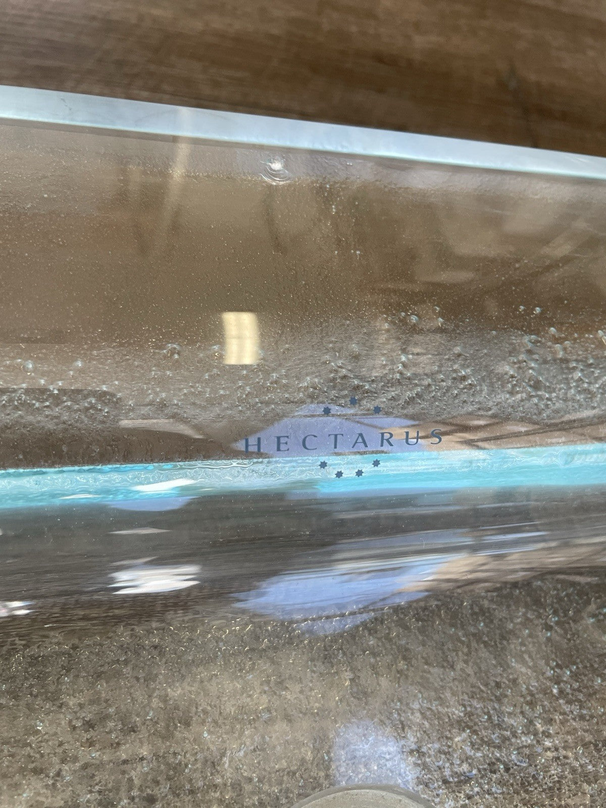 Hectarus Rectangle Glass Sink Bathroom  Model 1836-800 35.75" x 21.25" x 3/4"