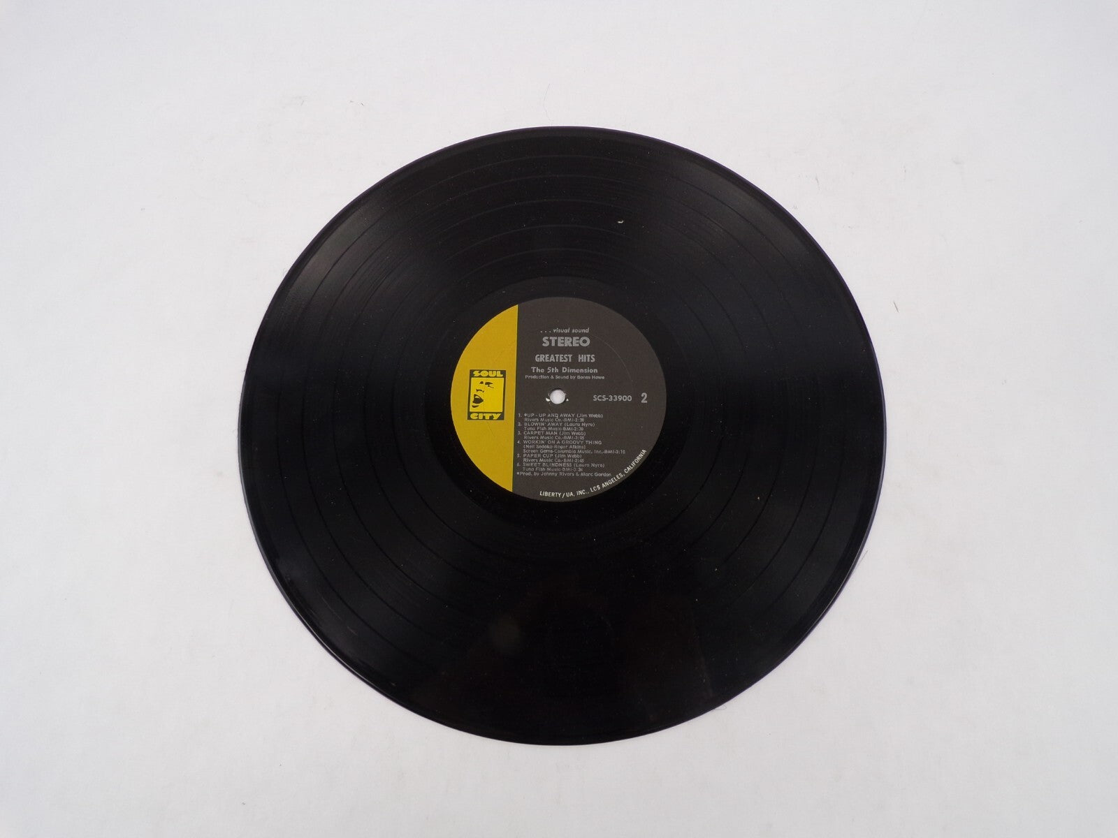 The 5th Dimension Greatest Hits Sweet Blindness Carpet Man Vinyl Record