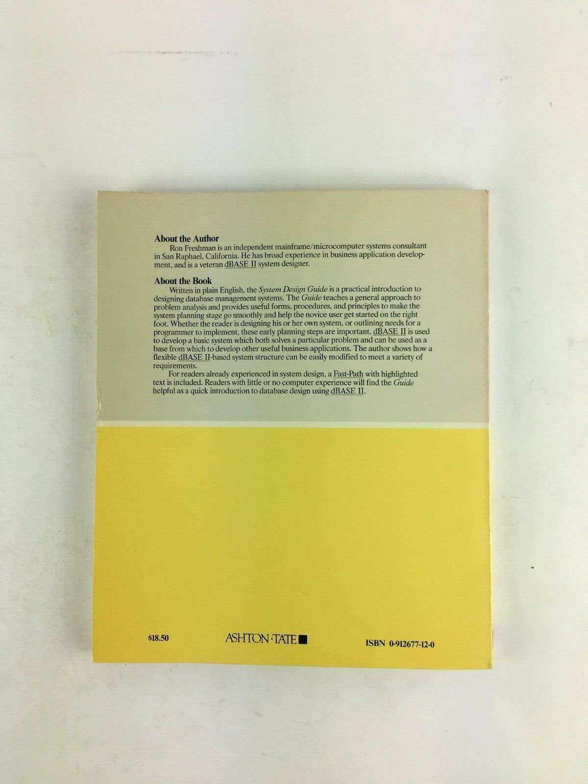 System Design Guide featuring dBase II by Ron Freshman 