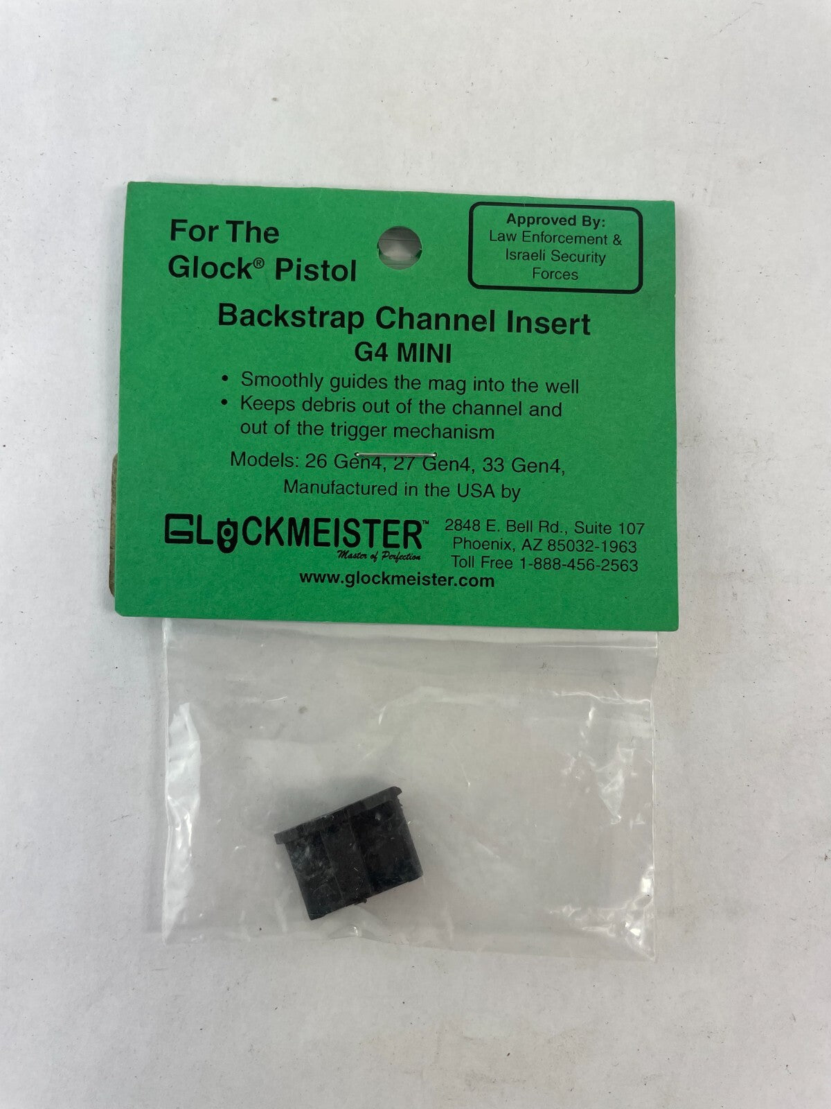 Glockmeister The  Glock Pistol Backstrap Channel Insert G4 Mini GLMBCIG4MINI