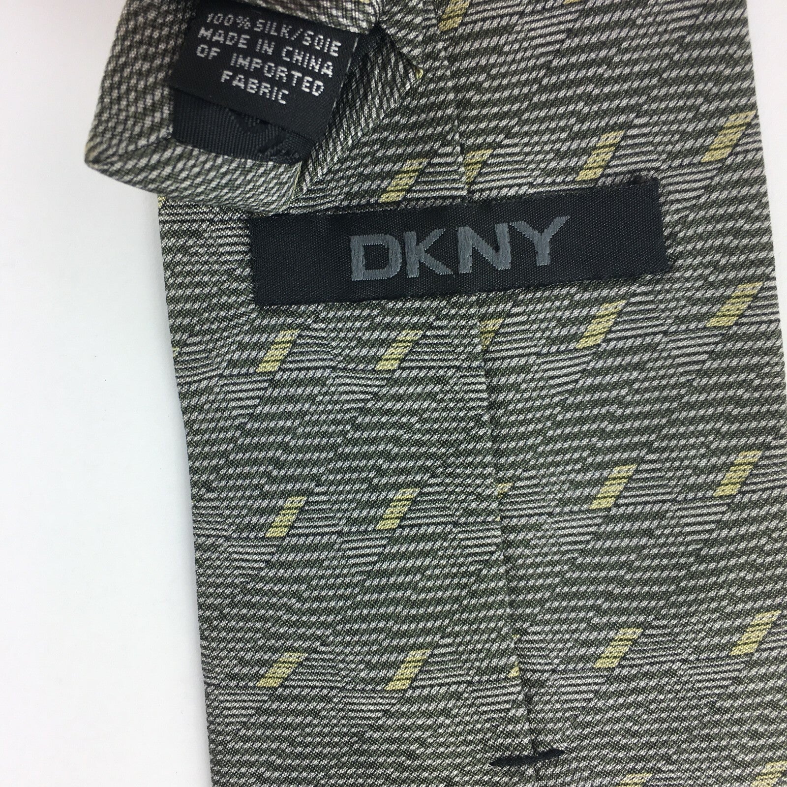 Genuine DKNY 100% Silk Handmade Stylish Formal/Casual Tie Multi Coloured