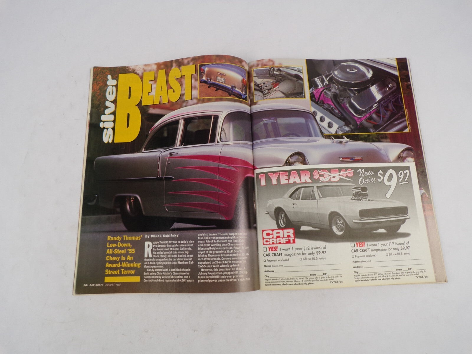 August 1993 Car Craft America's Hottest Bodies! Bonus! Centerfold Swimsuit Pullo