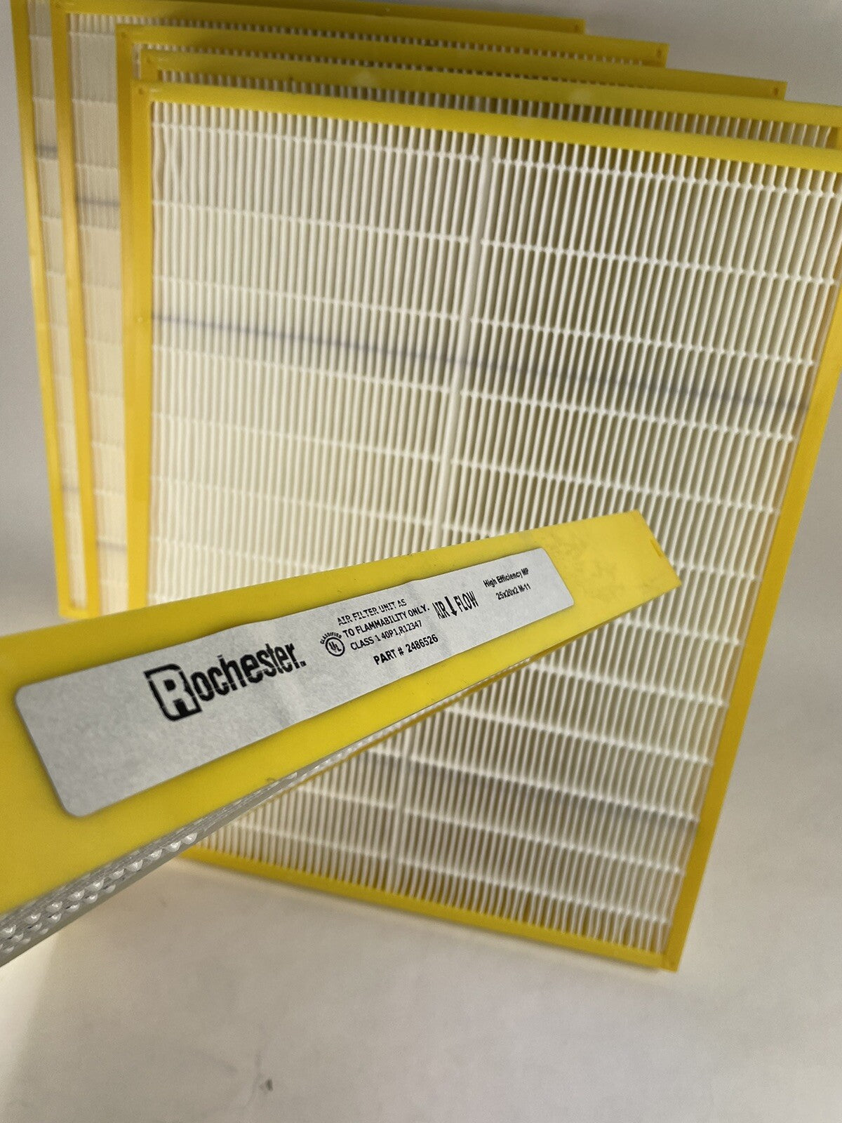 LOT of 6 : ROCHESTER AIR FILTER MERV 11  Mini PLEATED 20X25X2 2486526
