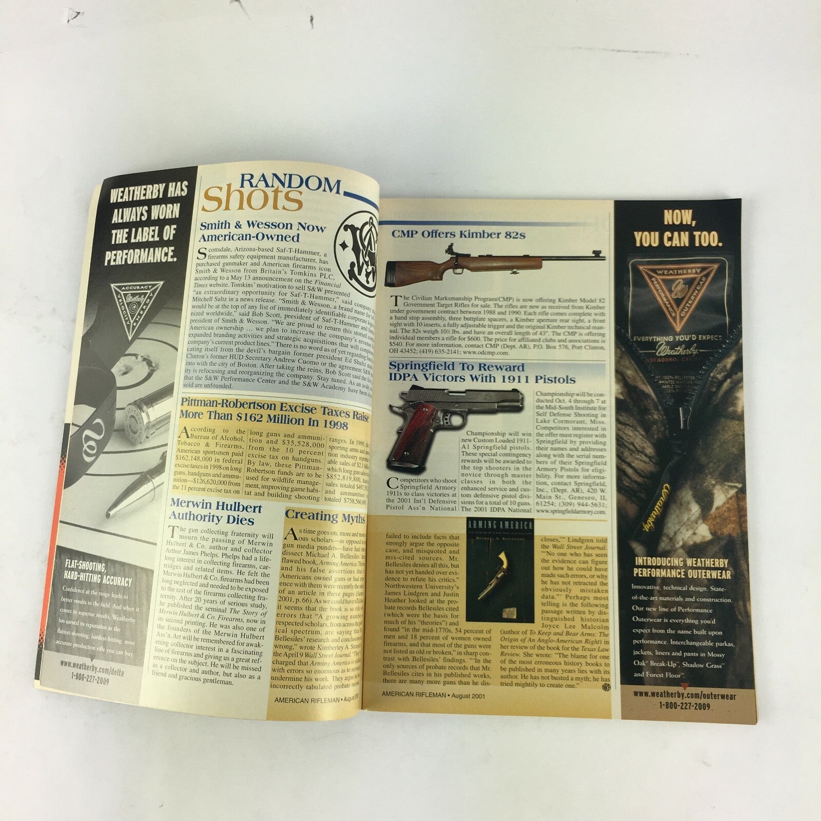 August 2001 American Rifleman Magazine The Affordable Double Gun 