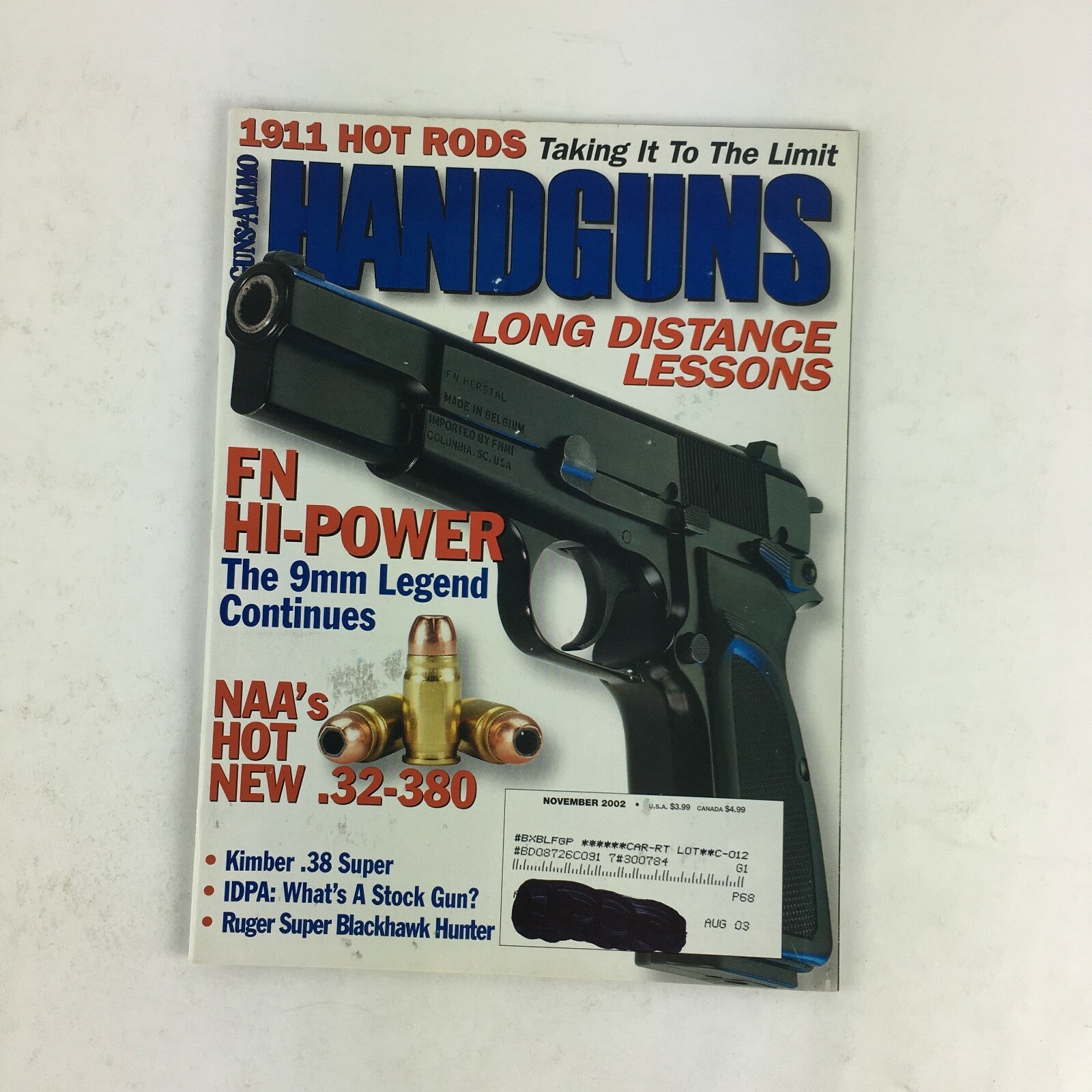 November 2002 Guns&Ammo Handguns Magazine The 9mm Legend Continues Kimber