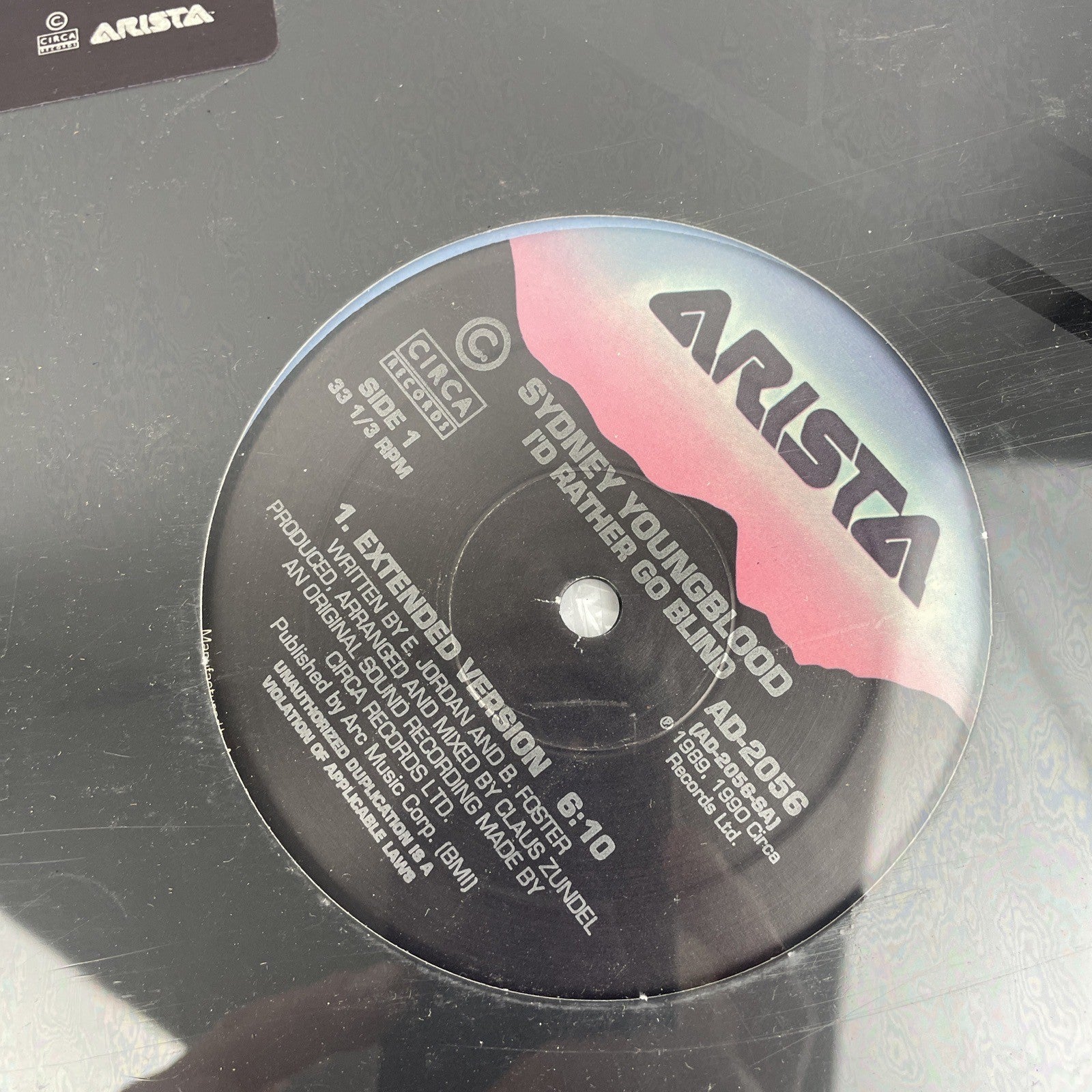 Sydney Youngblood I'D Rather Go Blind PROMO SINGLE 12" Vinyl Record Album