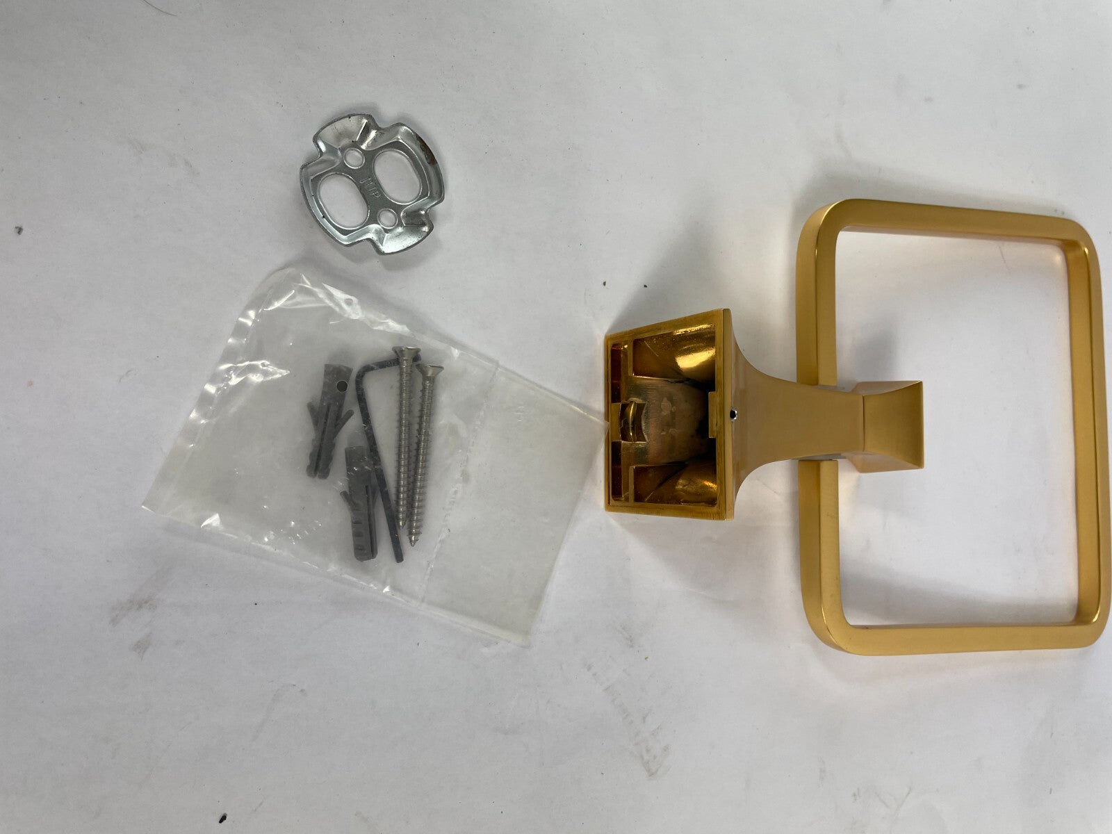 Aquabrass Serie5300 5307 Bridge Towel Ring 6 1/2" Brass Gold