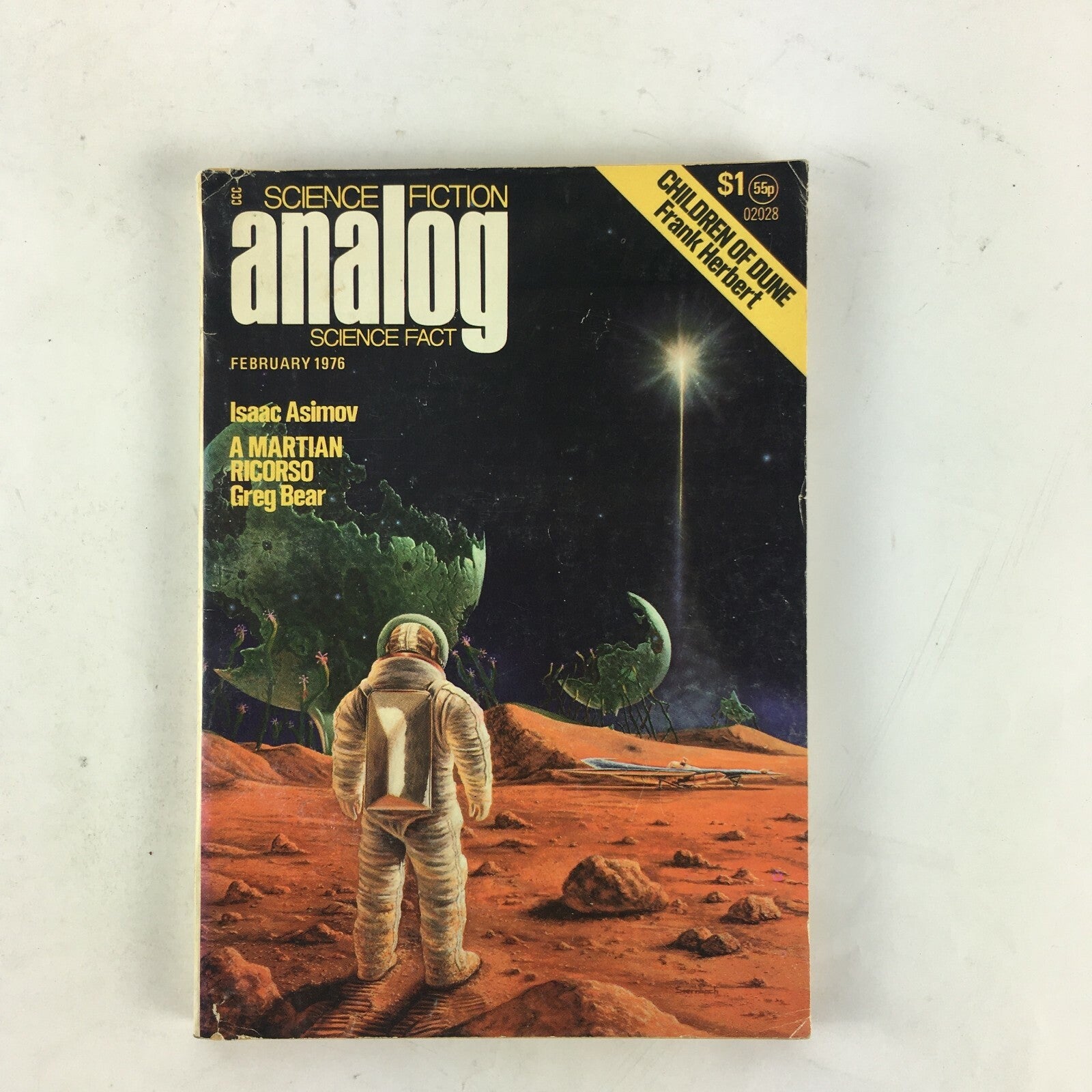 February 1976 Analog Science Fiction Fact Magazine A Martian Ricorso Greg Bear