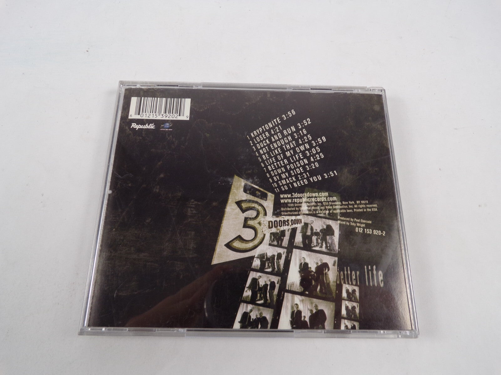 The Better Life 3 Doors Down Kryptonite Loser Duck And Run Not Enough CD #40