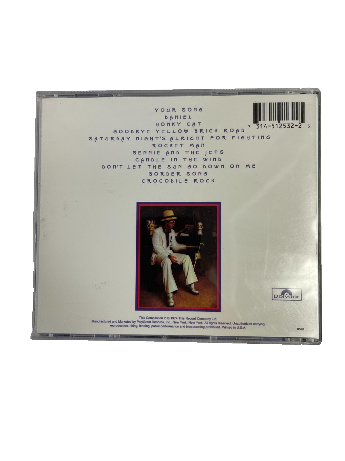 Elton John Greatest Hits Your Song Goodbye Yellow Brick Road Border Song CD#29