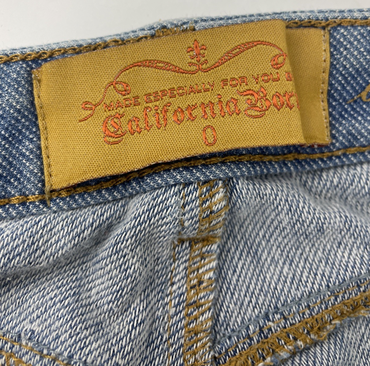 California Born Stretch Genuine Second Skin Denim Jeans 5 Pocket Design size 0