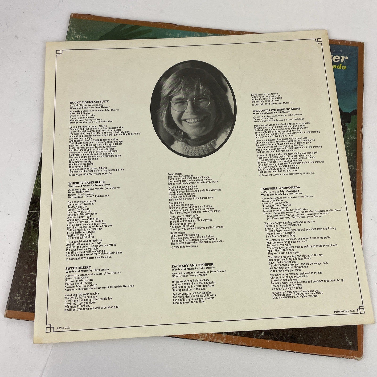 [FOLK/POP]~EXC LP~JOHN DENVER~Farewell Andromeda~{Original 1973~RCA~Issue]