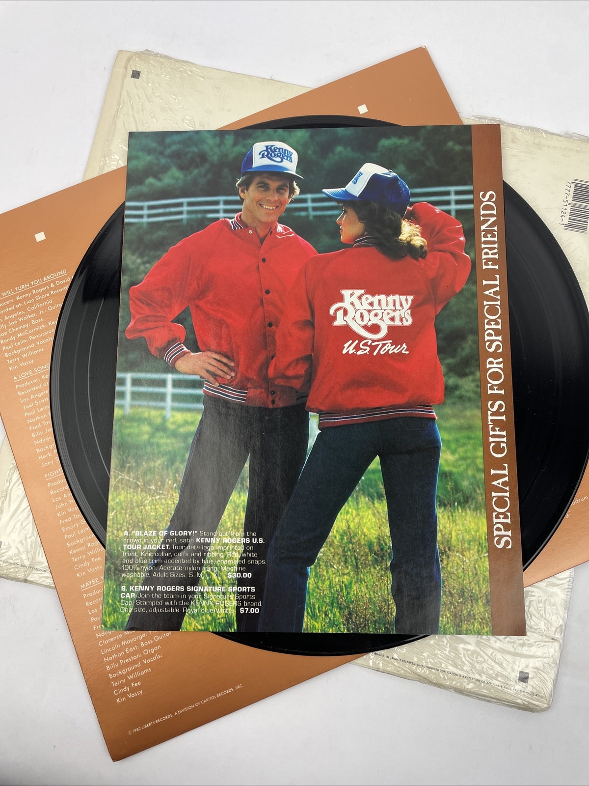 Kenny Rogers  Love Will Turn You Around   Record Album Vinyl LP w Insert Advert