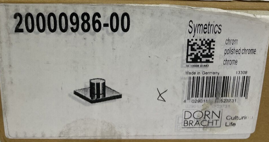 Dornbracht Symetrics 20000986-00 chrome deck valve brass