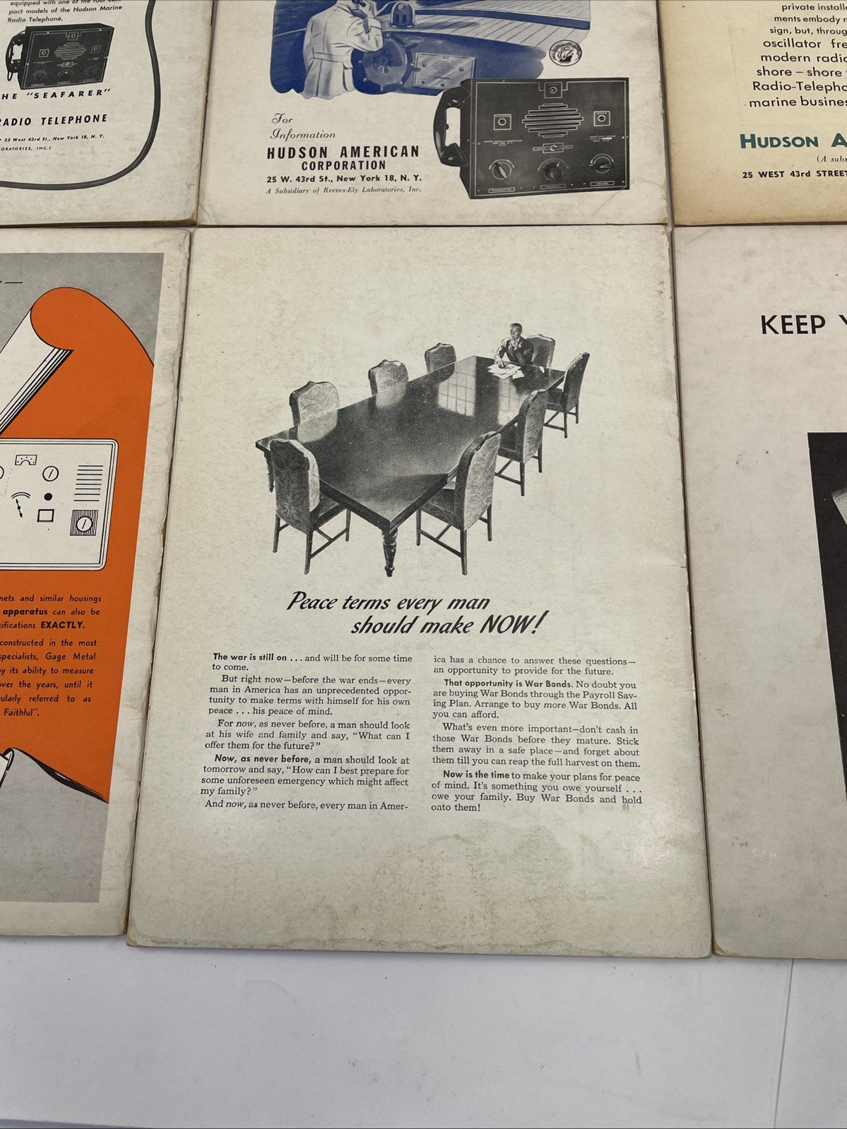 Lot of 8 x The Radio Engineers' Digest 1945 Edition Hudson American Corporation