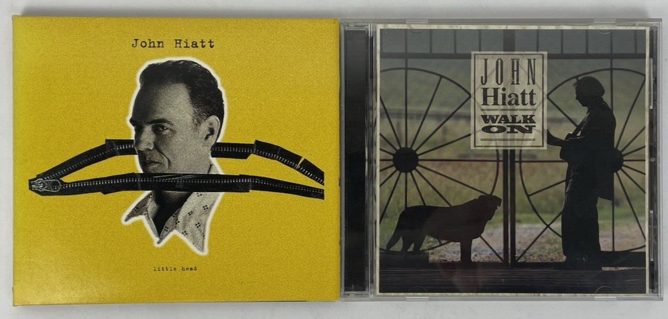 2 x John Hiatt Audio CD Lot - Walk On 1995 Capitol Records - Little Head 1997