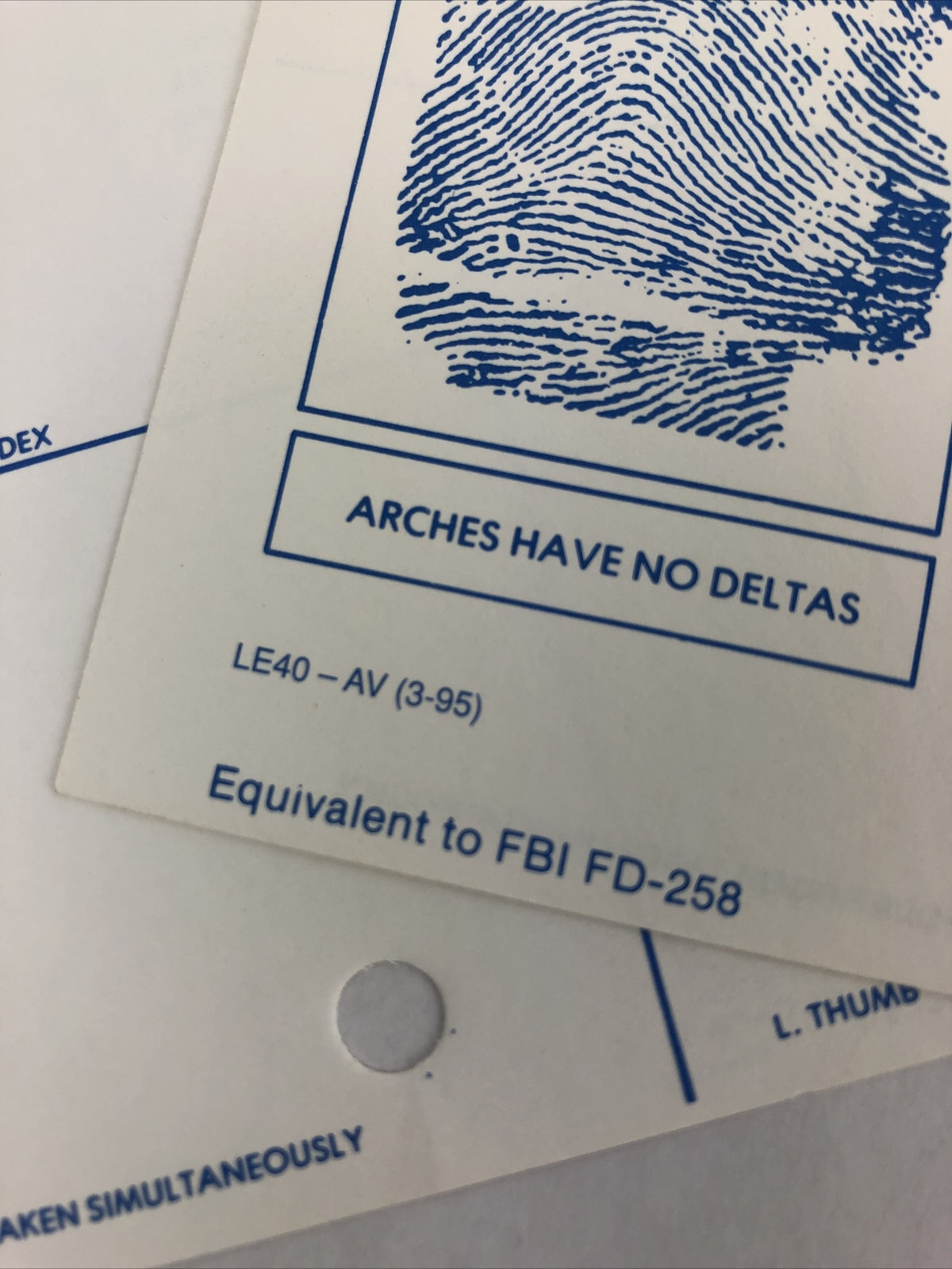FBI FD-258 Fingerprint Card set of two for federal job applicants - FREE SHIP