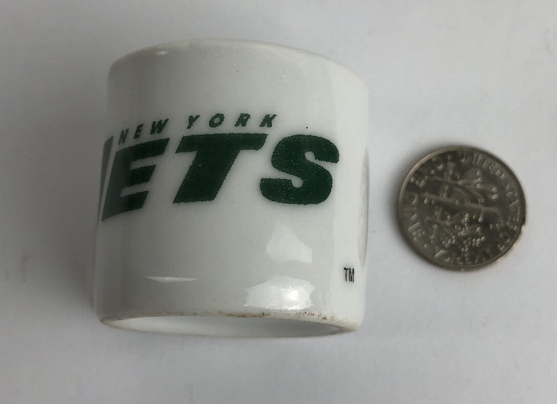 Vintage NFL Mini Coffee Cup Mug New York Jets 1.25" Collectible Miniature