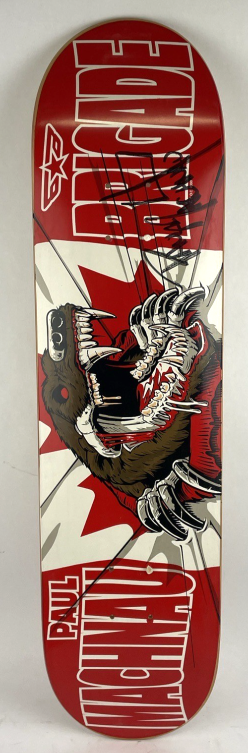 Signed Powell Paul Machnau 1st Pro Model Sample Skateboard Deck Grizzly Bear