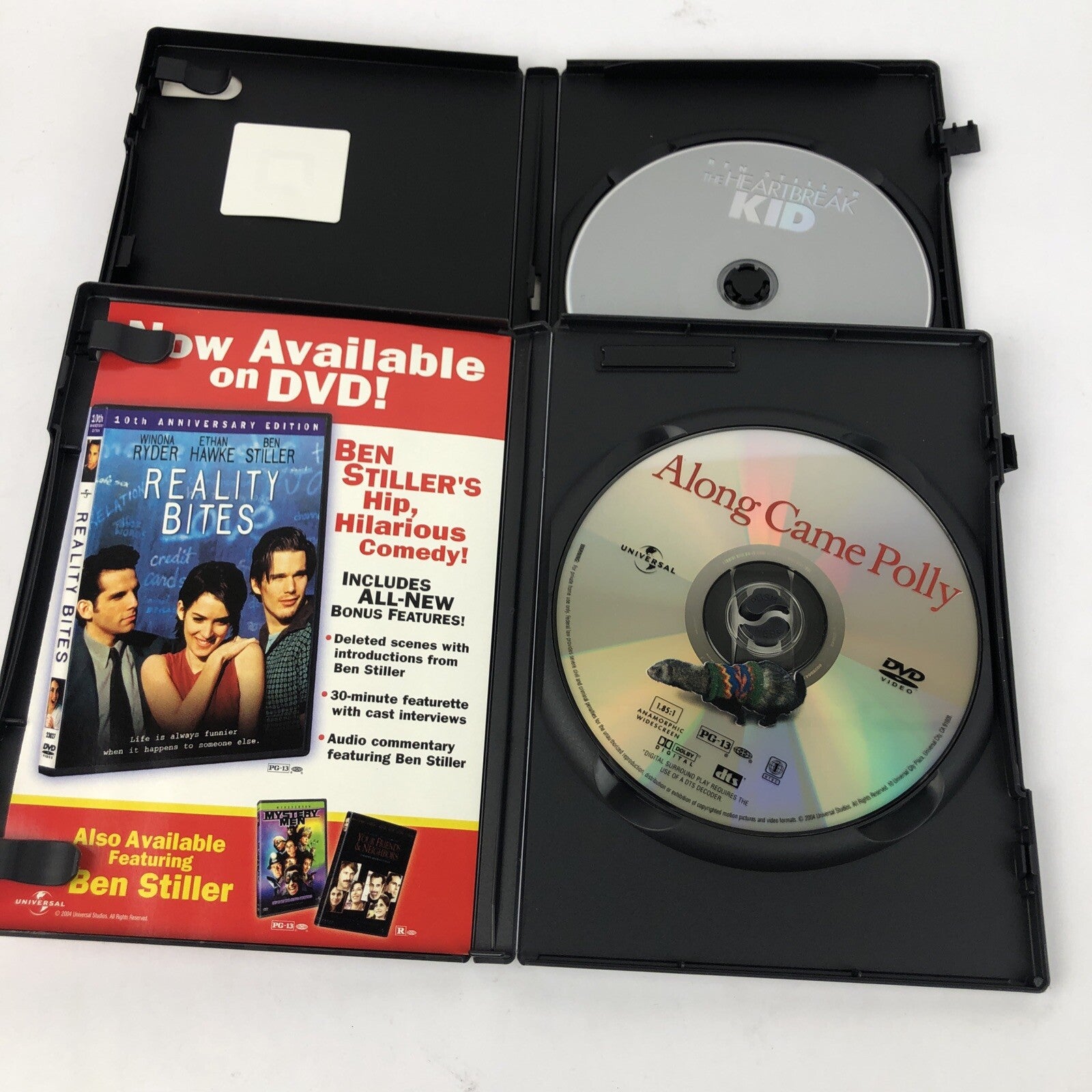 2 x Ben Stiller DVD LOT - Along Came Polly, The Heartbreak Kid - Mint Condition