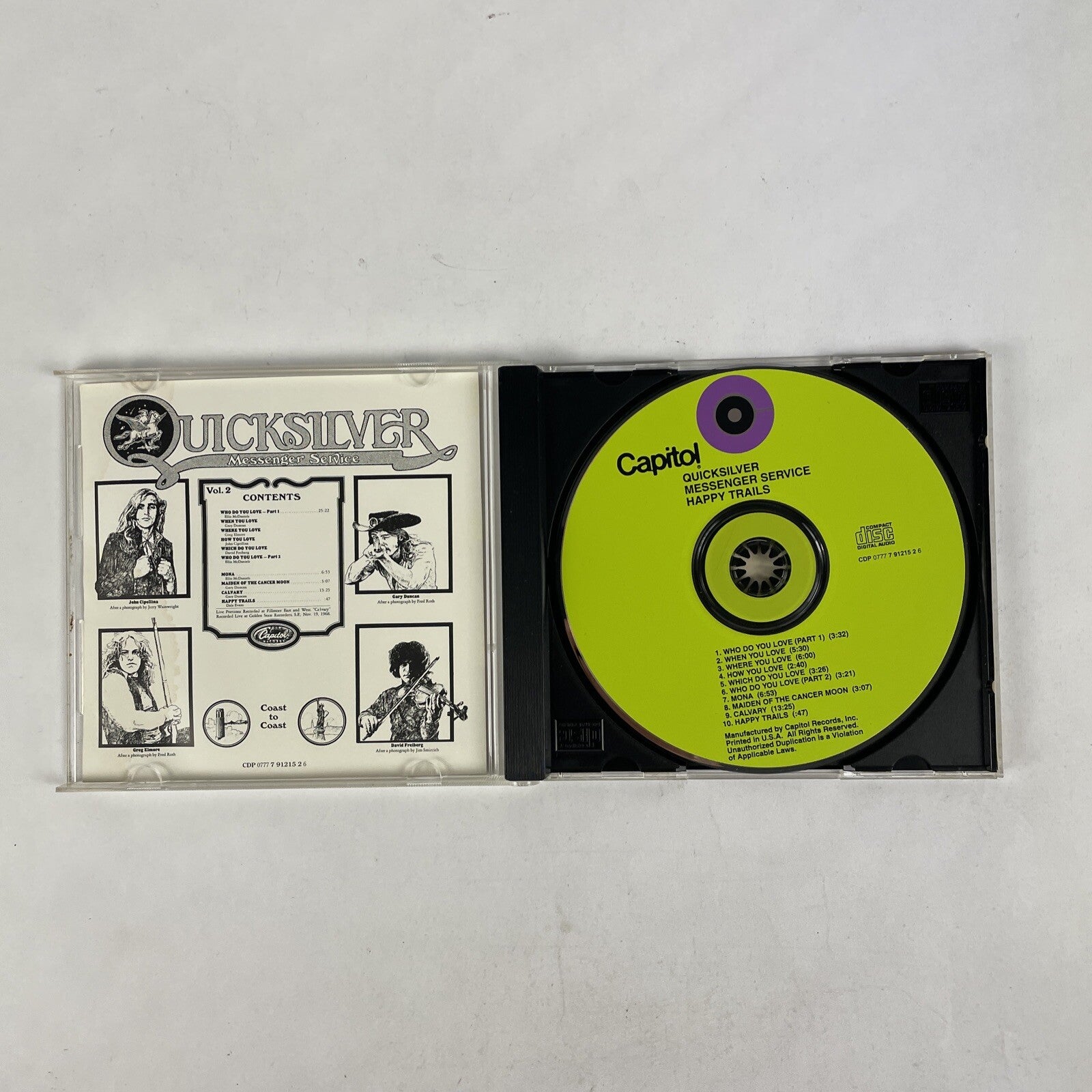 Quicksilver Messenger Service Happy Trails CD 1994 Capitol #29